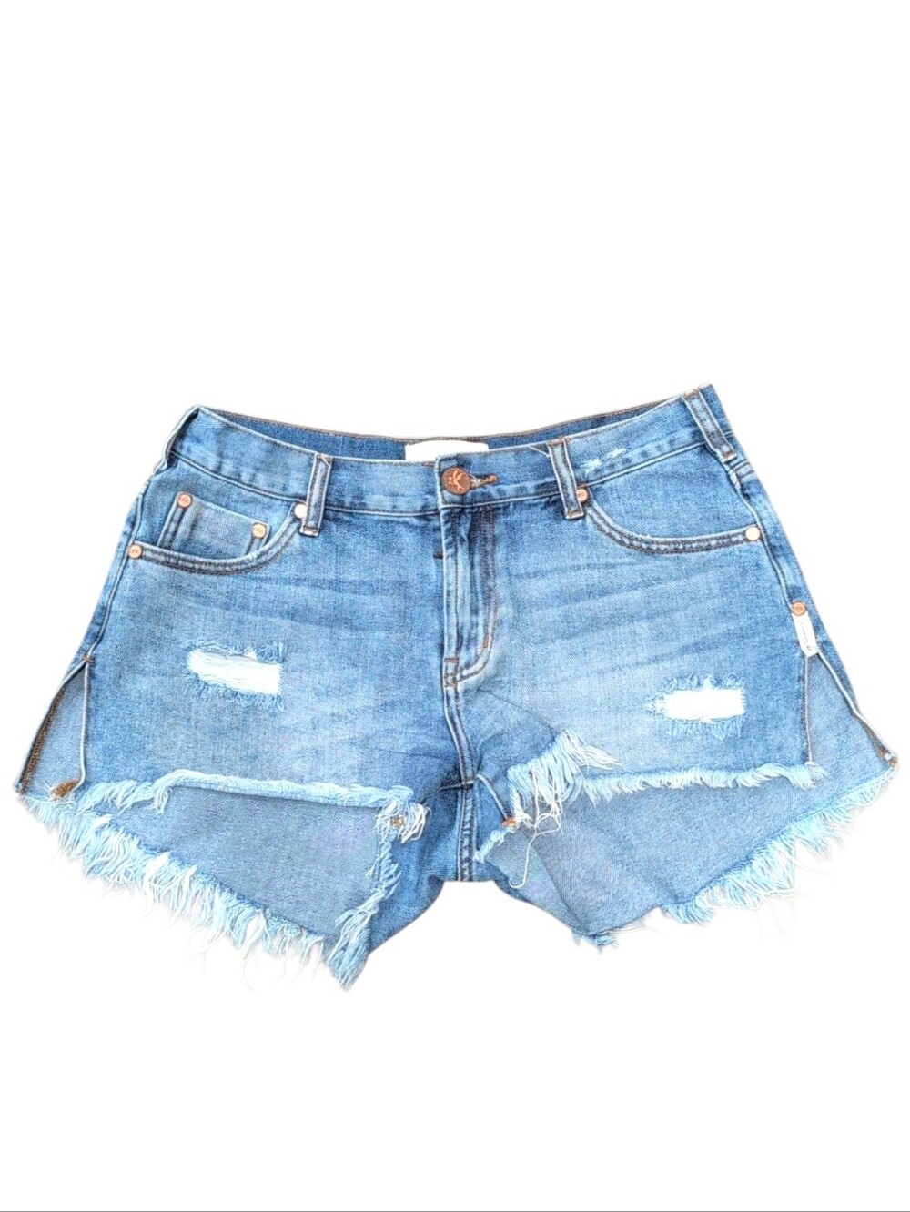 One Teaspoon Marlons Wash Distressed Denim Cutoff Shorts Size 29